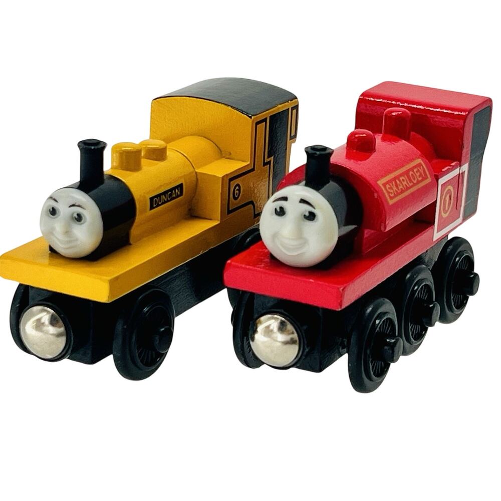 Thomas Wooden Railway Duncan #6 Skarloey #1 Train Engines Lot of 2 Vintage
